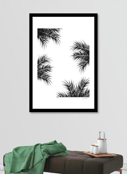 Black and White Tropical Frame